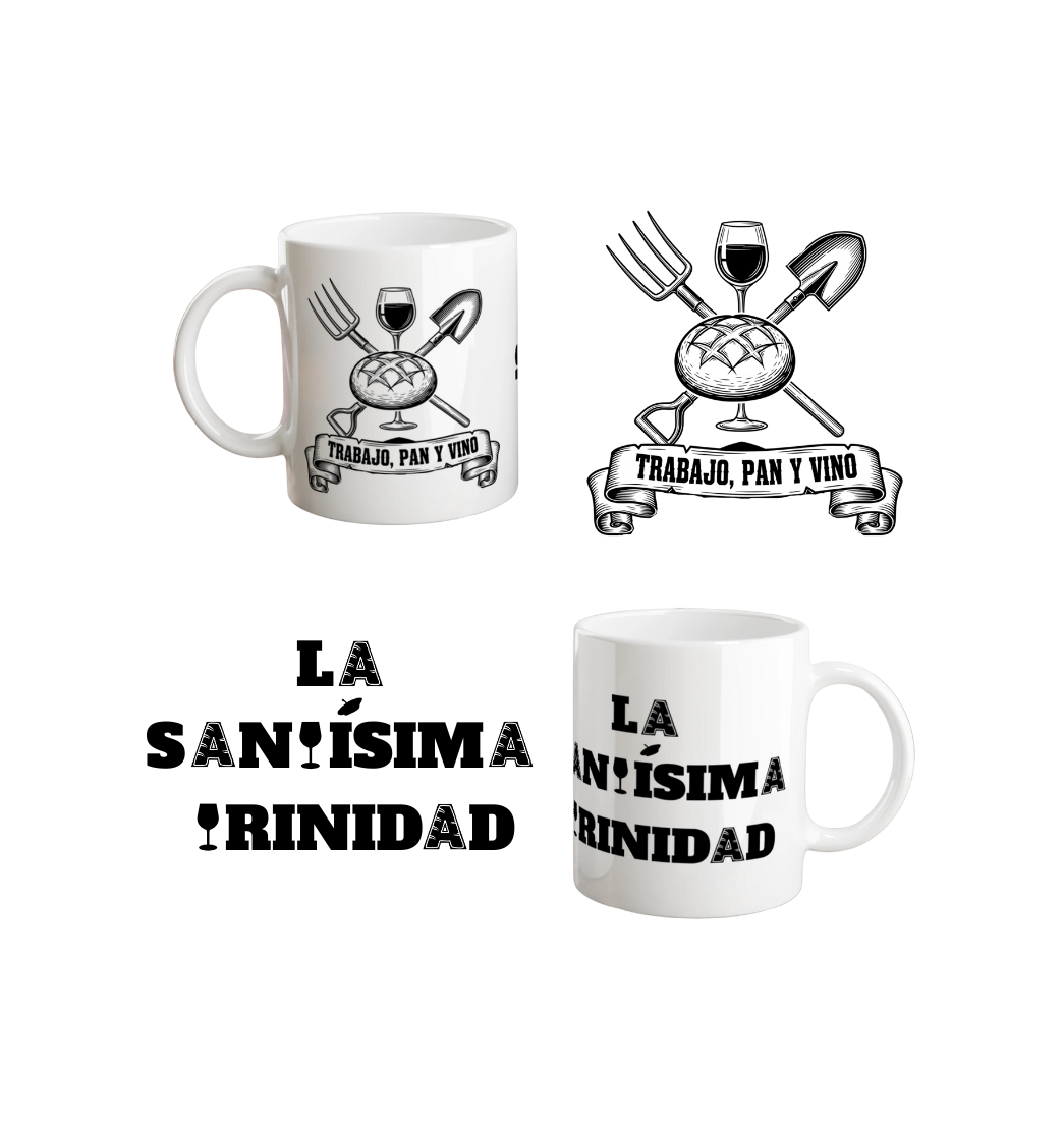 TAZA "TRABAJO, PAN Y VINO" (325ml)