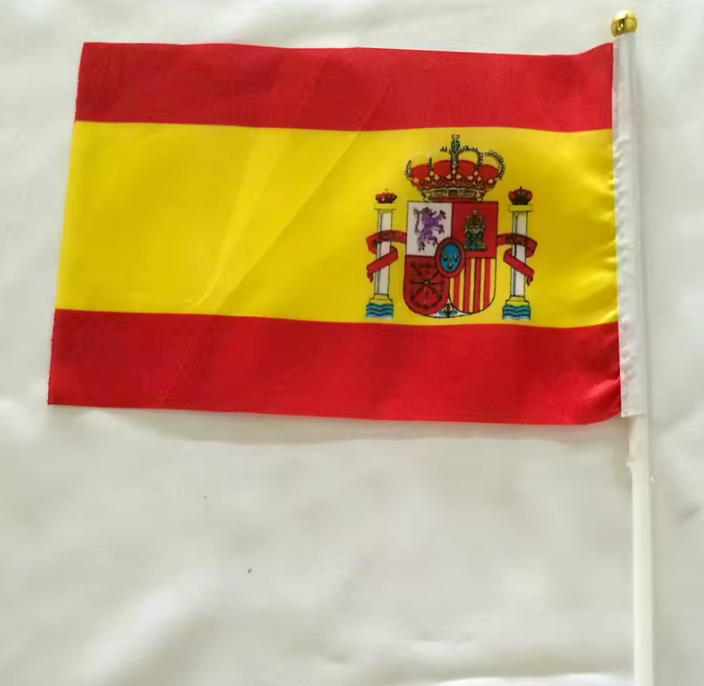 Lote de 5 Banderas de España de Mano | Para Fiestas y Manifestaciones