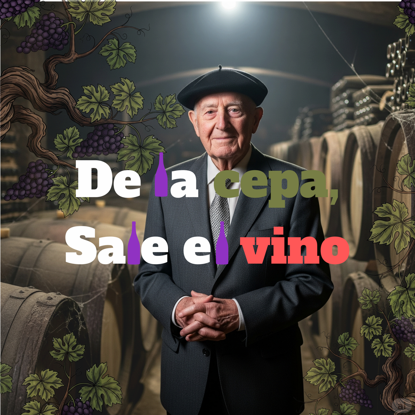 Sudadera con Capucha Unisex | De la Cepa, Sale el Vino
