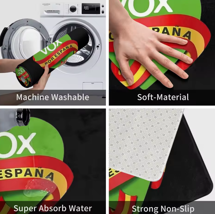 Felpudo Antideslizante con el Logo de España y Vox