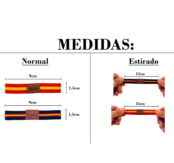 Pack de Pulseras Elásticas de la Bandera de España