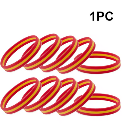 Pulsera de Silicona con la Bandera de España | Para Hombres, Mujeres y Zagales