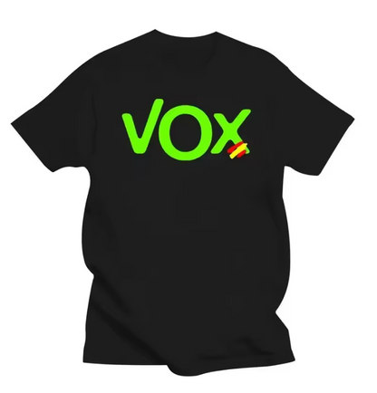 Camiseta Unisex con España y Vox | Elige tu Corte: Hombre o Mujer