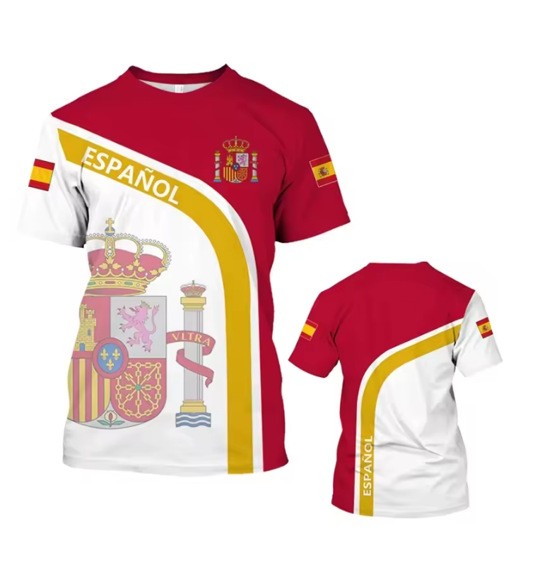 Camiseta 3D con la Bandera de España | Estilo Urbano