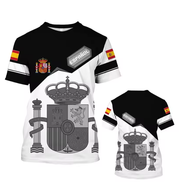 Camiseta 3D con la Bandera de España | Estilo Urbano