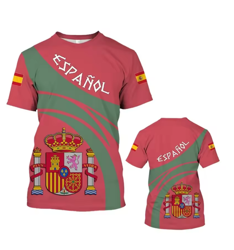 Camiseta 3D con la Bandera de España | Estilo Urbano