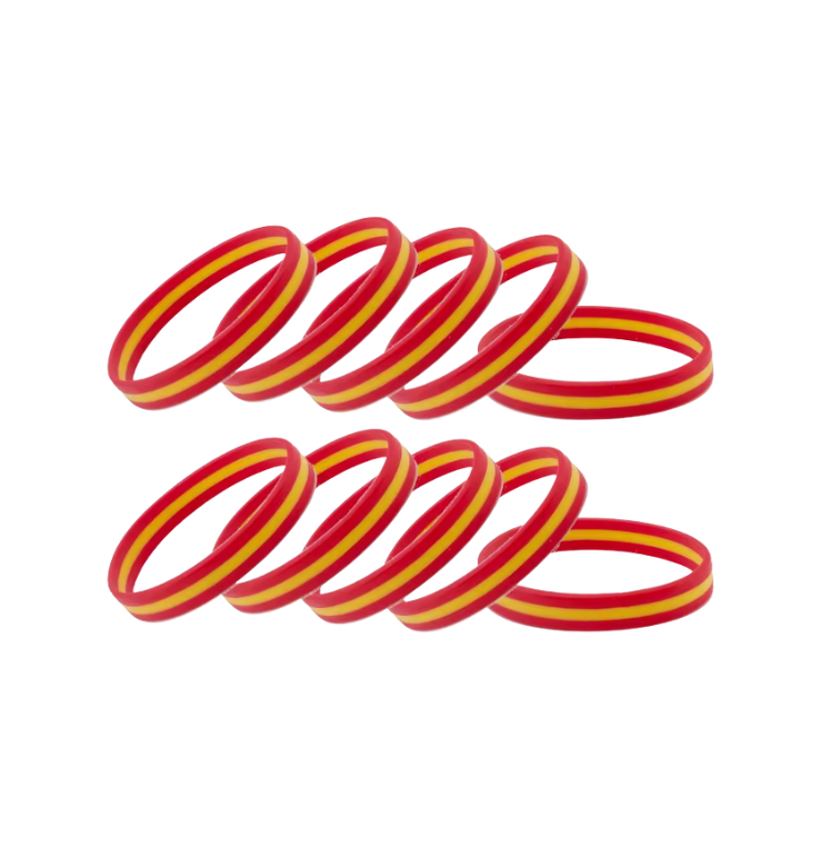 Pulsera de Silicona con la Bandera de España | Para Hombres, Mujeres y Zagales